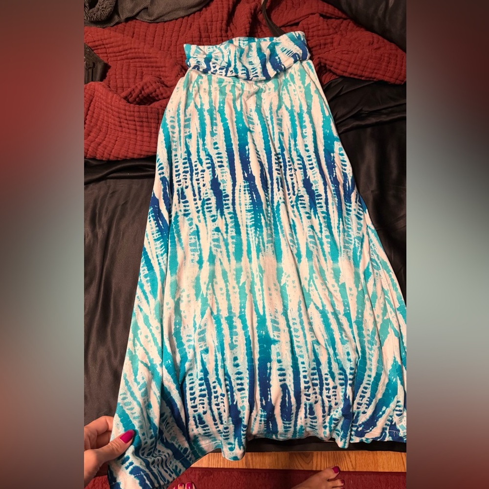 Tart Xs maxi skirt blue white green